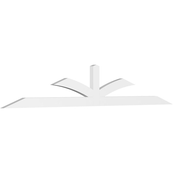 Ekena Millwork Richland Architectural Grade PVC Gable Bracket, 108"W x 18"H x 2"D x 4"F, 4/12 Pitch GBP108X18X0204RIC00 - main